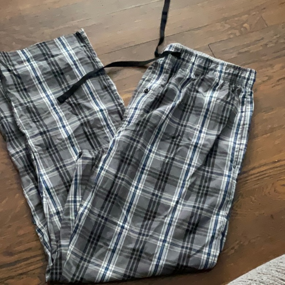Hanes Black and Gray with some blue Sweatpants Relaxed Fit Joggers